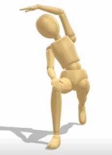 肋骨と骨盤の間を広げる腸腰筋ストレッチ